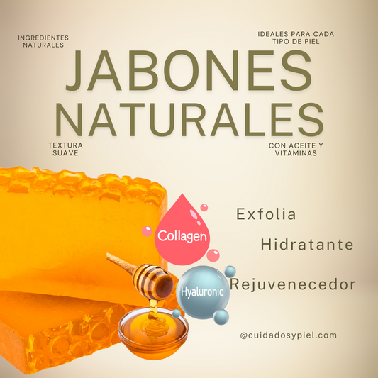 JABON NATURAL DE MIEL, COLAGENO, VITAMINAS E Y C